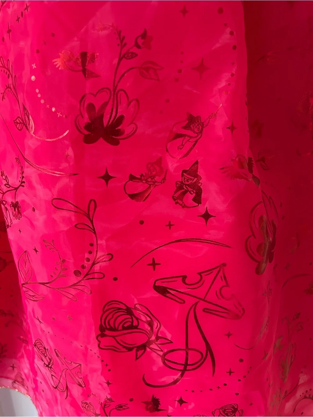 Disney Store Aurora sleeping beauty dress size 13 pink older big tall girl roses